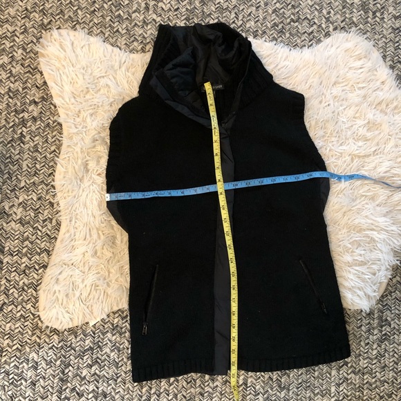 Eileen Fisher Sweater/Nylon Asymmetrical Zip Vest - Picture 5 of 5